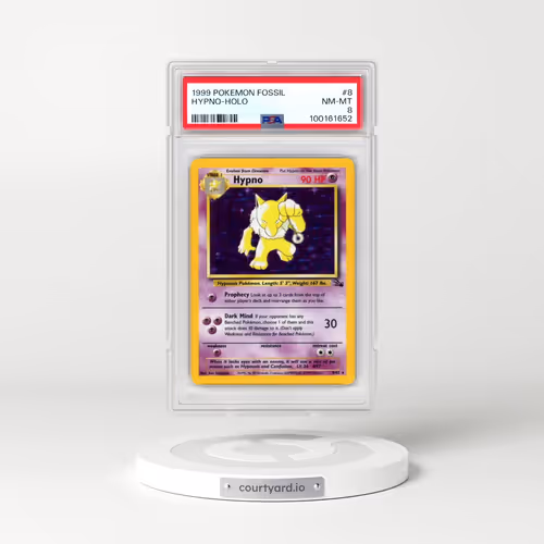 1999 Pokémon Fossil #8 Hypno - Holo (PSA 8 NM-MT)