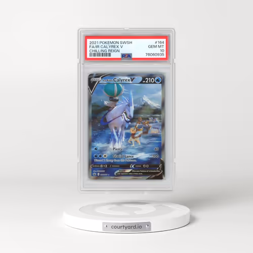 2021 Pokémon Sword & Shield Chilling Reign #164 Ice Rider Calyrex V - Holo Full Art (PSA 10 GEM MINT)