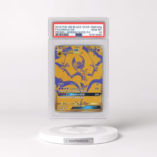 2019 Pokémon SM Black Star Promo #SM103a Lunala GX - Holo Full Art Hidden Fates Premium Collection (