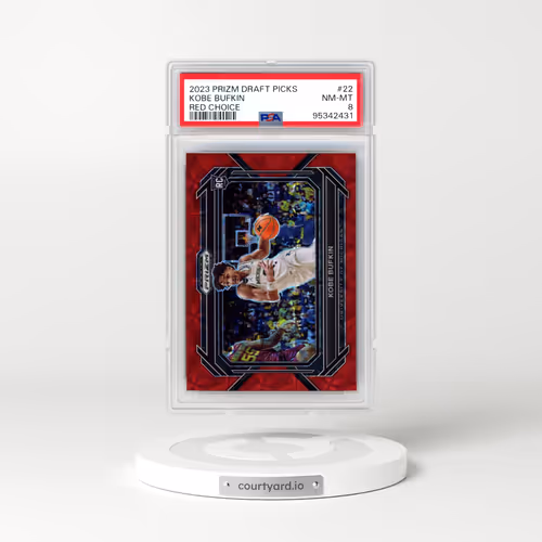 2023 Panini Prizm Draft Picks #22 Kobe Bufkin - Red Choice (PSA 8 NM-MT)