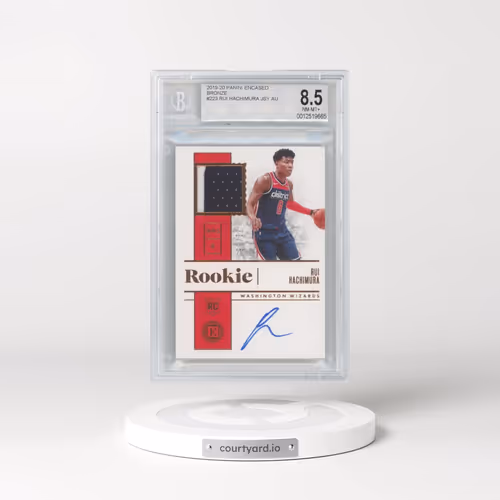 2019 Panini Encased Bronze #223 Rui Hachimura JSY AU (BGS 8.5 NM-MT+)