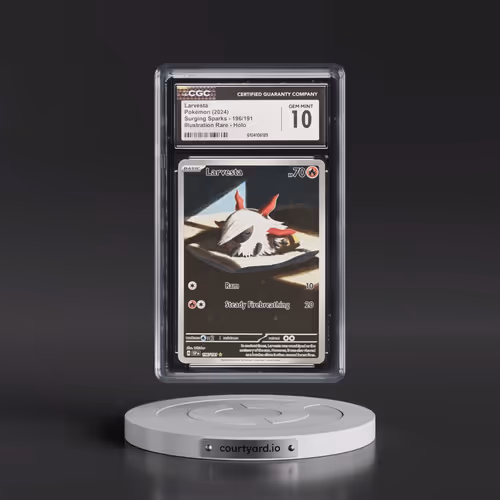 2024 Pokémon Ssp EN-Surging Sparks #196 Larvesta - Illustration Rare (CGC 10 GEM MINT)