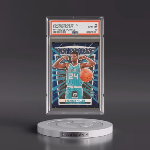 2023 Panini Donruss Optic My House #5 Brandon Miller - Purple (PSA 10 GEM MINT)