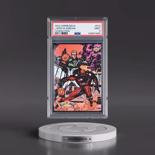 1992 Upper Deck #510 Larry Bird/Michael Jordan - Fanimation (PSA 9 MINT)