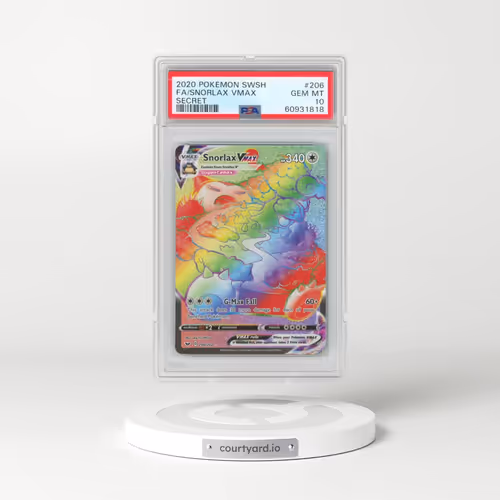 2020 Pokémon Sword & Shield #206 Snorlax Vmax - Full Art Secret (PSA 10 GEM MINT)