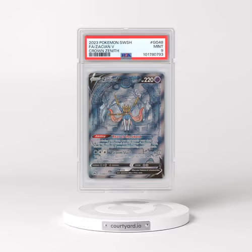2023 Pokémon Sword and Shield Crown Zenith #GG48 Zacian V - Holo Full Art (PSA 9 MINT)