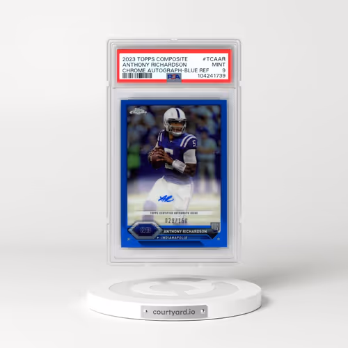2023 Topps Composite Topps Chrome Autographs #TCAAR Anthony Richardson - Blue Refractor (PSA 9 MINT)