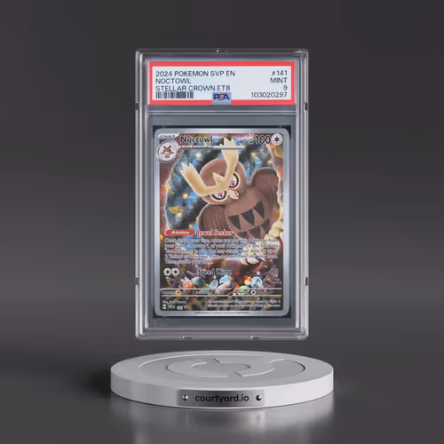 2024 Pokémon Svp EN-SV Black Star Promo #141 Noctowl - Stellar Crown Elite Trainer Box (PSA 9 MINT)
