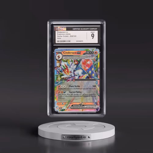 2024 Pokémon Scr EN-Stellar Crown #028 Cinderace EX - Holo (CGC 9 MINT)