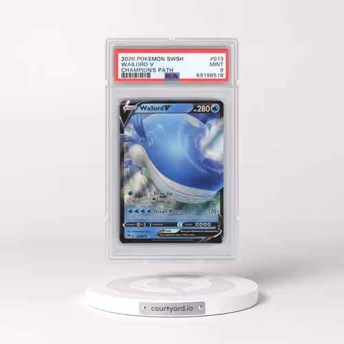2020 Pokémon Sword & Shield Champion's Path #013 Wailord V - Holo (PSA 9 MINT)