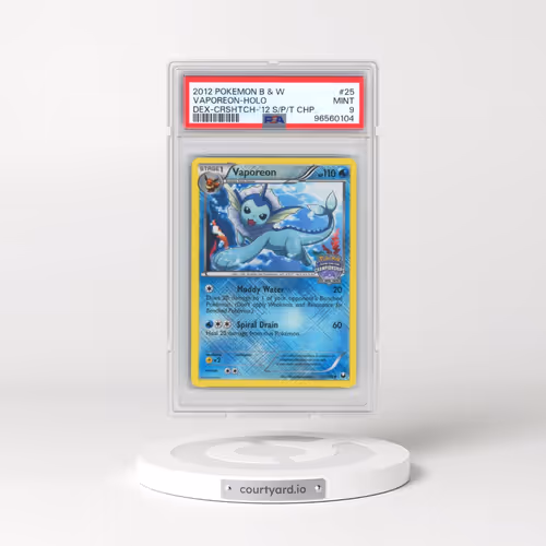 2012 Pokémon Black & White Dark Explorers #25 Vaporeon - Holo Crosshatch-2012 State/Province/Territo