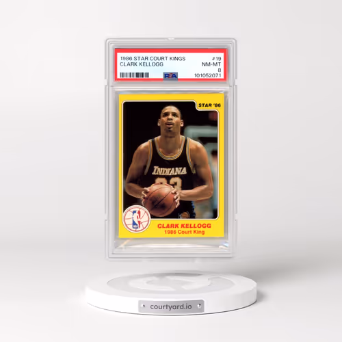 1986 Star Court Kings #19 Clark Kellogg (PSA 8 NM-MT)