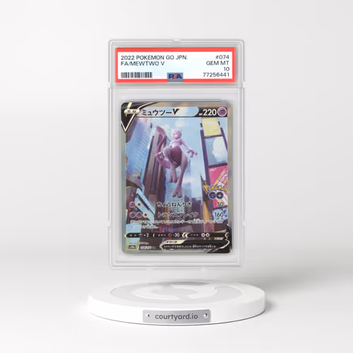 2022 Pokémon GO #074 Mewtwo V - Super Rare Holo (PSA 10 GEM MINT)