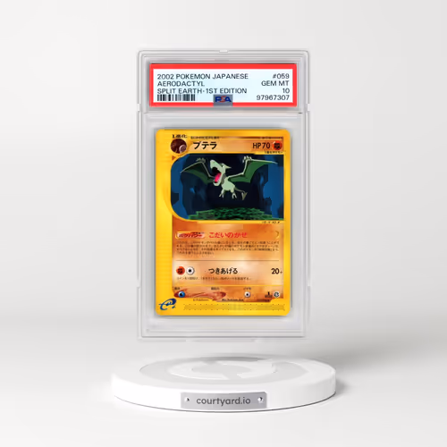 2002 Pokémon Split Earth #059 Aerodactyl - 1st Edition (PSA 10 GEM MINT)