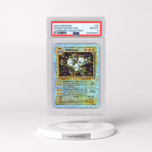2002 Pokémon Legendary Collection #28 Magneton - Reverse Foil (PSA 8 NM-MT)