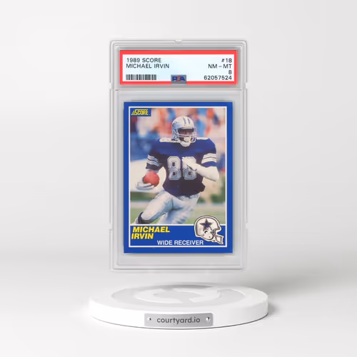 1989 Score #18 Michael Irvin (PSA 8 NM-MT)