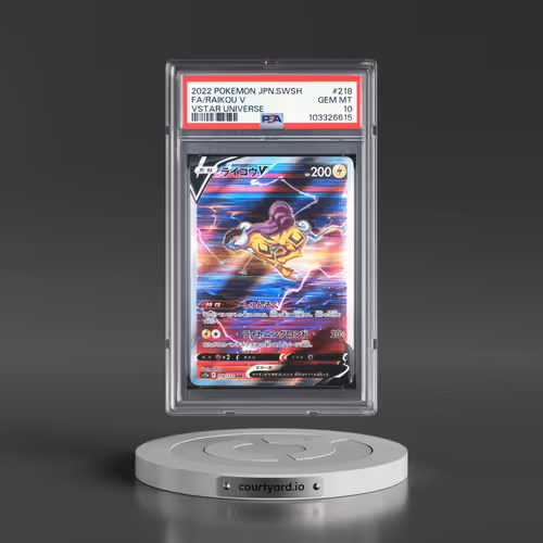 2022 Pokémon Sword & Shield Vstar Universe #218 Raikou V - Holo Full Art (PSA 10 GEM MINT)