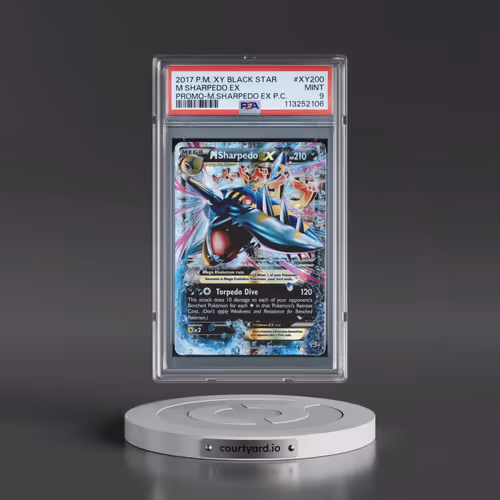 2017 Pokémon XY Black Star Promo #XY200 M Sharpedo EX - Holo Mega Sharpedo EX Premium Collection (PS
