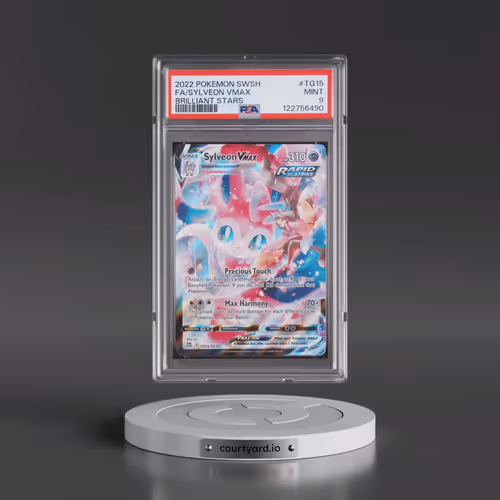 2022 Pokémon Sword & Shield Brilliant Stars #TG15 Sylveon Vmax - Full Art (PSA 9 MINT)