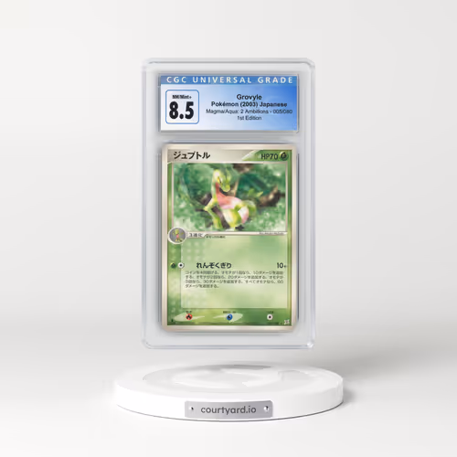2003 Magma VS Aqua: 2 Ambitions #005/080 Grovyle - 1st Edition (CGC 8.5 NM-MT+)