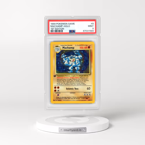 1999 Pokémon Game #8 Machamp - 1st Edition Holo (PSA 9 MINT)
