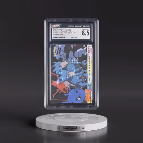 1999 Pokémon the First Movie #37 The Tears Of Pokémon - Second Print (Black Topps Logo) (CGC 8.5 NM-