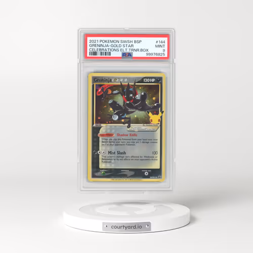 2021 Pokémon Swsh Black Star Promo #144 Greninja-Gold Star - Celebrations Elite Trainer Box (PSA 9 MINT)