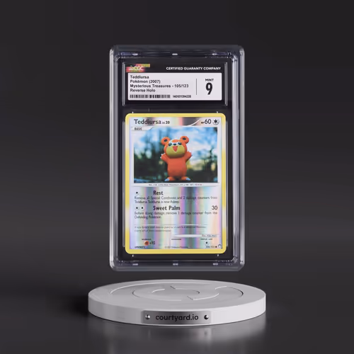 2007 Mysterious Treasures #105/123 Teddiursa - Reverse Holo (CGC 9 MINT)