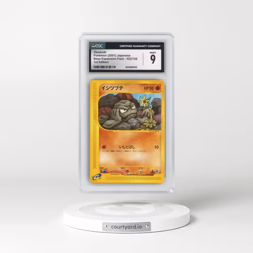 2001 Base Expansion Pack #022/128 Geodude - 1st Edition (CGC 9 MINT)