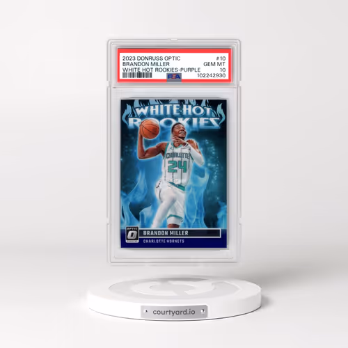 2023 Panini Donruss Optic White Hot Rookies #10 Brandon Miller - Purple (PSA 10 GEM MINT)