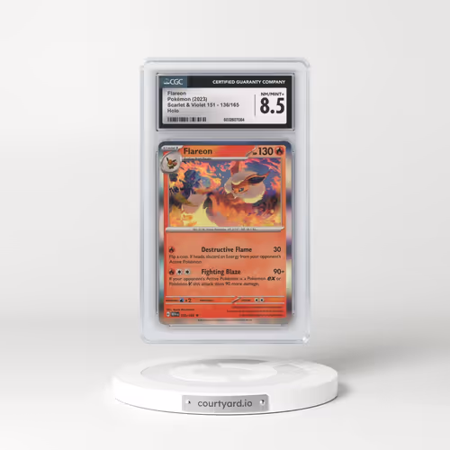 2023 Scarlet & Violet 151 - MEW EN #136/165 Flareon - Holo (CGC 8.5 NM-MT+)