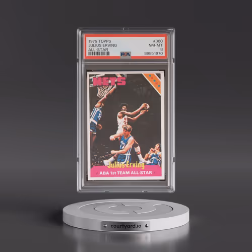 1975 Topps #300 Julius Erving - All-Star (PSA 8 NM-MT)