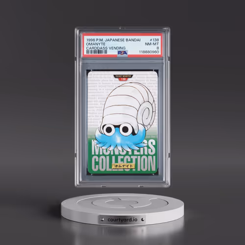 1996 Pokémon Bandai Carddass Vending #138 Omanyte (PSA 8 NM-MT)