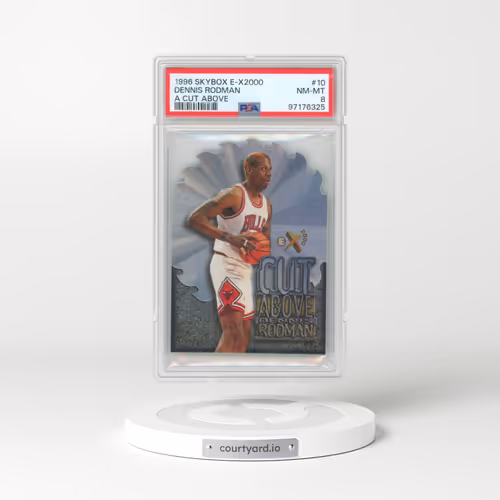 1996 Skybox E-X2000 A Cut Above #10 Dennis Rodman (PSA 8 NM-MT)