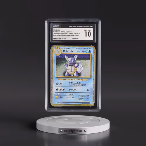 2023 Pokémon Clk-Trading Card Game Classic Blastoise & Suicune EX Deck #002 Wartortle (CGC 10 GEM MI