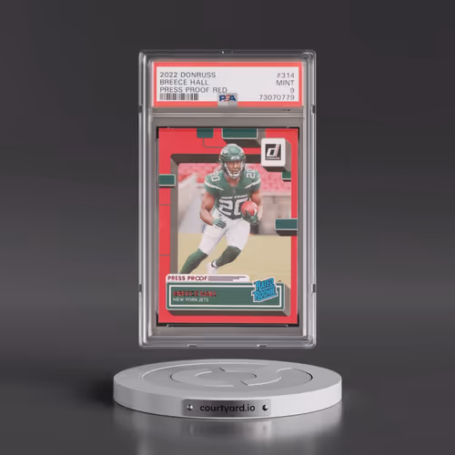 2022 Panini Donruss #314 Breece Hall - Press Proof Red (PSA 9 MINT)