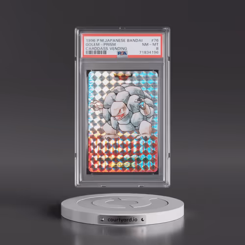1996 Pokémon Bandai Carddass Vending #76 Golem-Prism (PSA 8 NM-MT)