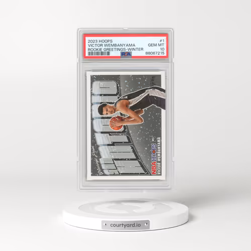 2023 Panini NBA Hoops Rookie Greetings #1 Victor Wembanyama - Winter (PSA 10 GEM MINT)