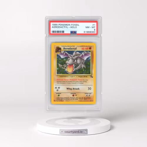 1999 Pokémon Fossil #1 Aerodactyl - Holo (PSA 8 NM-MT)