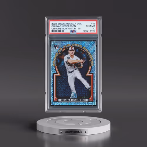 2023 Bowman Mega Box Chrome Roy Favorites #15 Gunnar Henderson (PSA 10 GEM MINT)