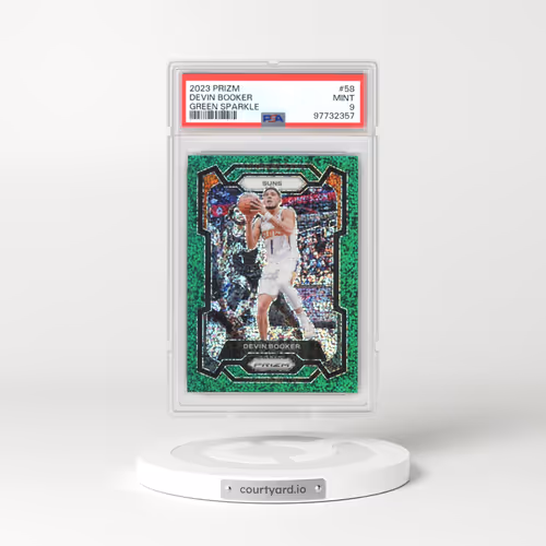 2023 Panini Prizm #58 Devin Booker - Green Sparkle (PSA 9 MINT)