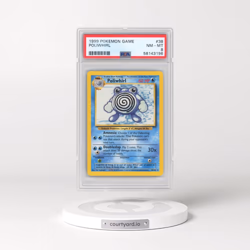 1999 Pokémon Game #38 Poliwhirl (PSA 8 NM-MT)