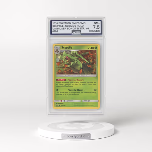 2018 Pokémon SM Promo Unbroken Bonds #10A Sceptile - Cosmos Holo (AGS 7.5 NM+)