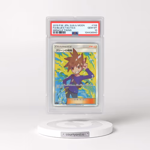 2019 Pokémon Sun & Moon Miracle Twins #106 Blue's Tactics - Full Art (PSA 10 GEM MINT)