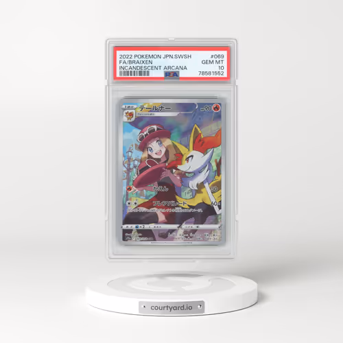 2022 Pokémon Sword & Shield Incandescent Arcana #069 Braixen - Full Art (PSA 10 GEM MINT)