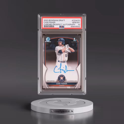 2023 Bowman Draft Chrome Prospect Autograph #CDACFI Cam Fisher (PSA 10 GEM MINT)