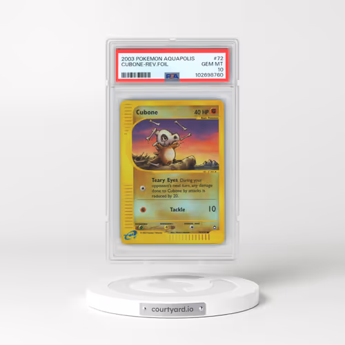 2003 Pokémon Aquapolis #72 Cubone - Reverse Foil (PSA 10 GEM MINT)