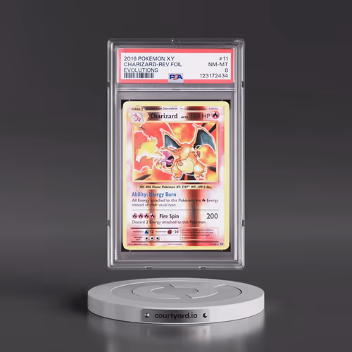 2016 Pokémon XY Evolutions #11 Charizard - Reverse Foil (PSA 8 NM-MT)