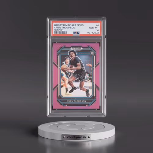 2023 Panini Prizm Draft Picks #4 Amen Thompson - Purple Prizm (PSA 10 GEM MINT)