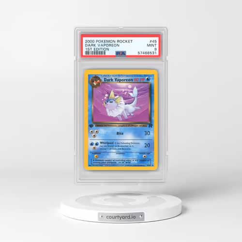 2000 Pokémon Rocket #45 Dark Vaporeon - 1st Edition (PSA 9 MINT)